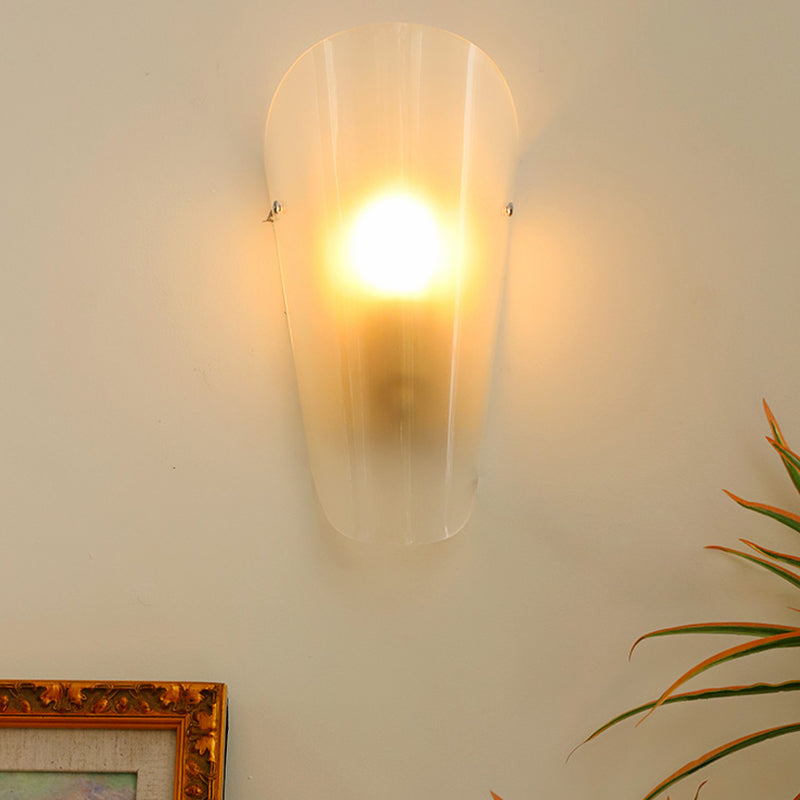 Modern Glass Wall Mounted Lamp 1-Light Wall Lights for Bedroom