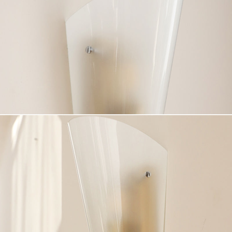 Modern Glass Wall Mounted Lamp 1-Light Wall Lights for Bedroom