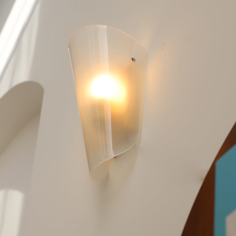 Modern Glass Wall Mounted Lamp 1-Light Wall Lights for Bedroom
