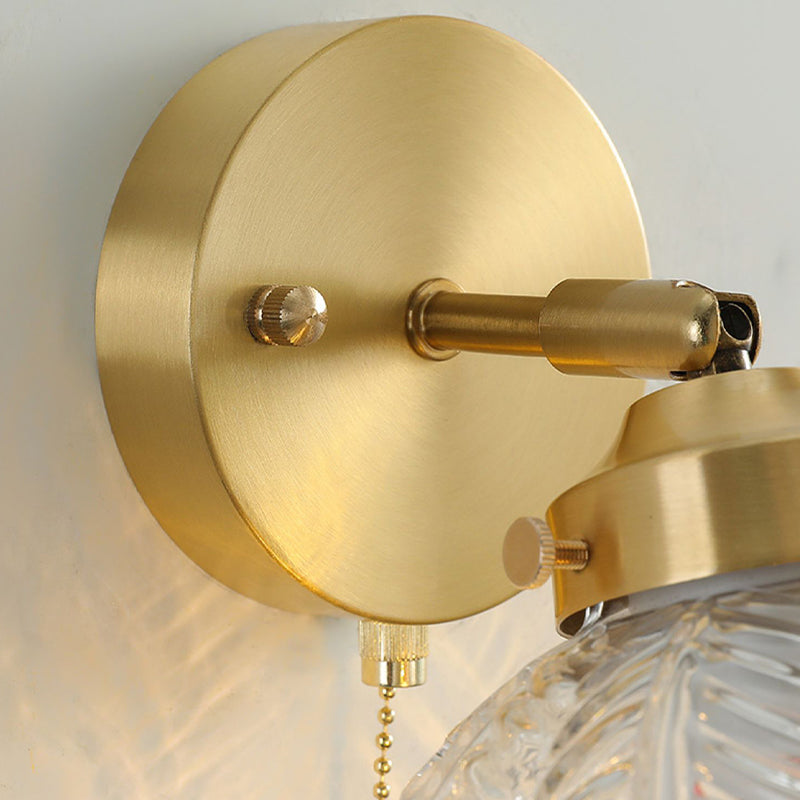 Modern Globe Shape Wall Mounted Sconce Glass Shade Wall Lights for Bedroom