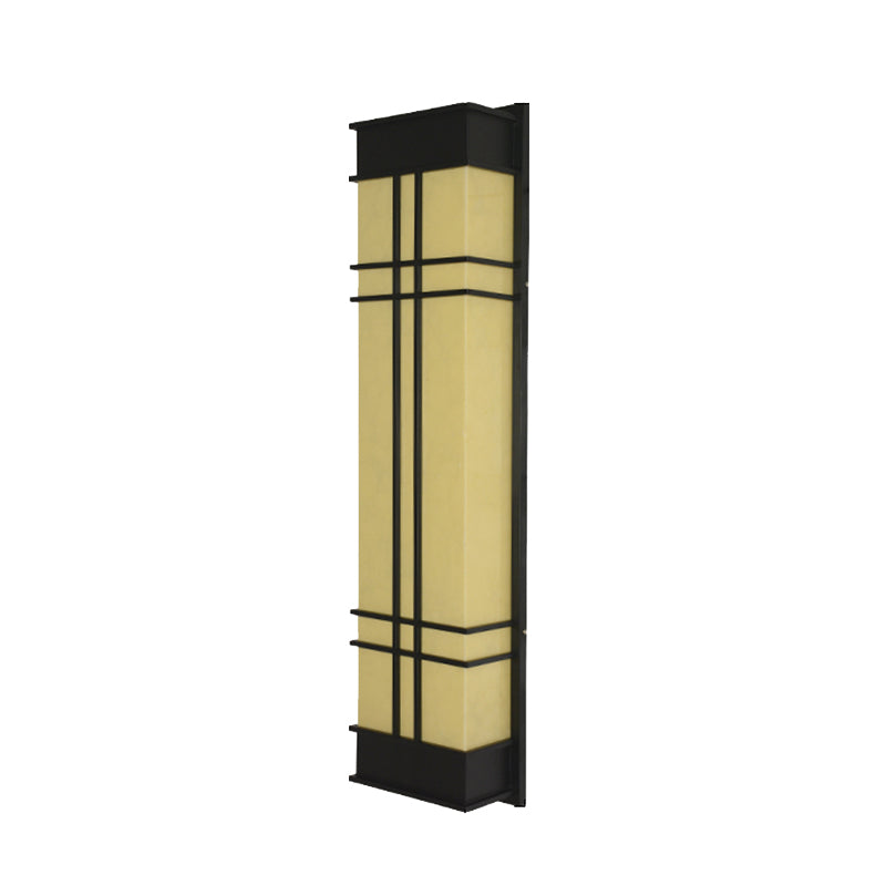 Modernist Wall Sconce Rectangular Outdoor Wall Light Fixture for Courtyard