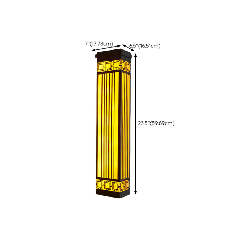 Contemporary Wall Sconce Rectangular Outdoor Wall Light Fixture for Courtyard