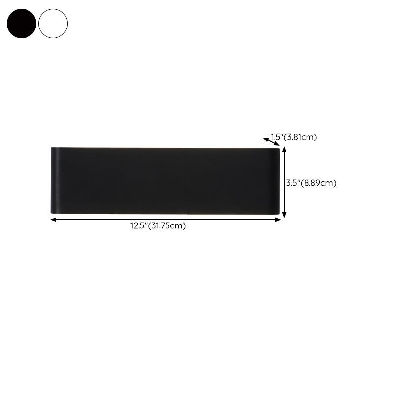 Contemporary Wall Sconce Rectangular Wall Light Fixture with Aluminium