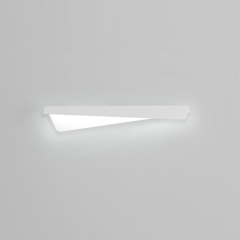 Geometric Wall Lighting Modern Metal 1 Light Wall Sconce in White