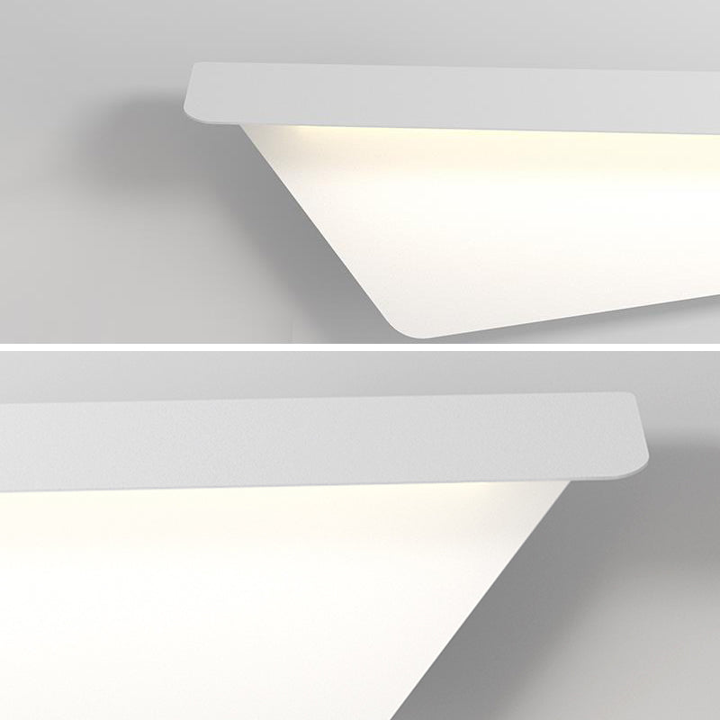 Geometric Wall Lighting Modern Metal 1 Light Wall Sconce in White