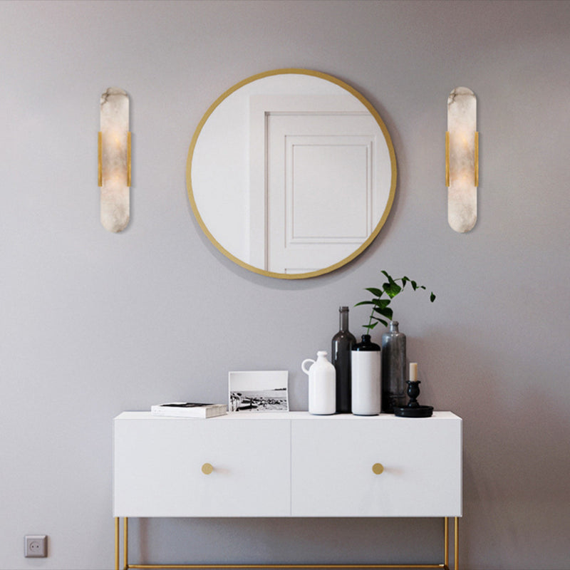 Simple Shape Wall Mounted Light 2 Lights Flush Mount Wall Sconce