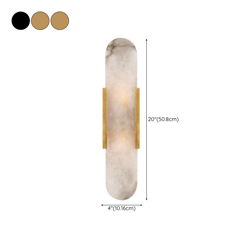 Simple Shape Wall Mounted Light 2 Lights Flush Mount Wall Sconce