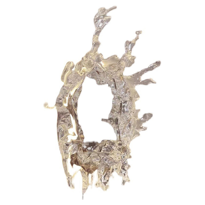 Modern Unique Shape Wall Mounted Light 1 Light Metal Flush Mount Wall Sconce