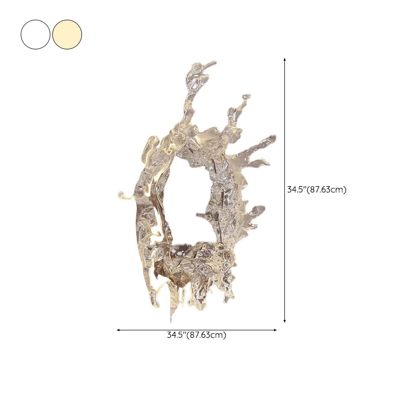 Modern Unique Shape Wall Mounted Light 1 Light Metal Flush Mount Wall Sconce