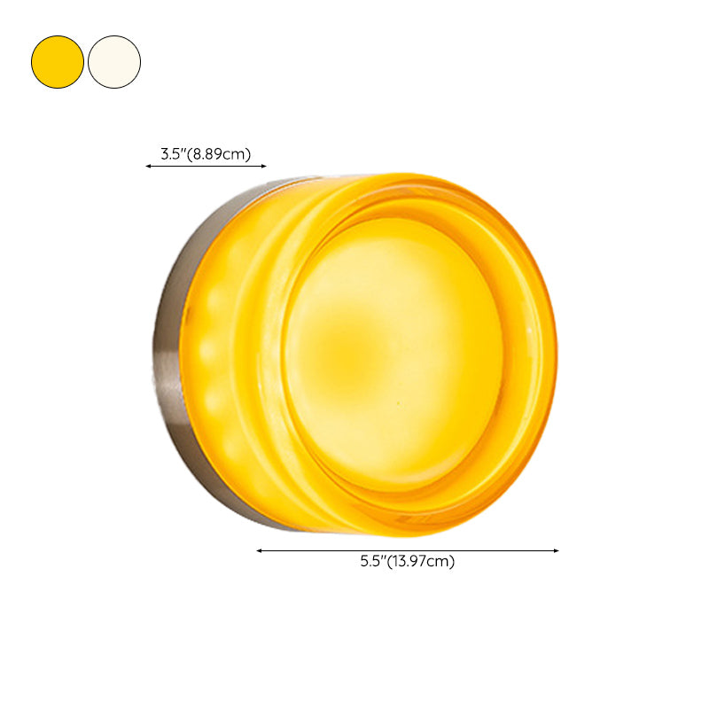 Modern Simple Shape Wall Mounted Light 1 Light Metal Flush Mount Wall Sconce