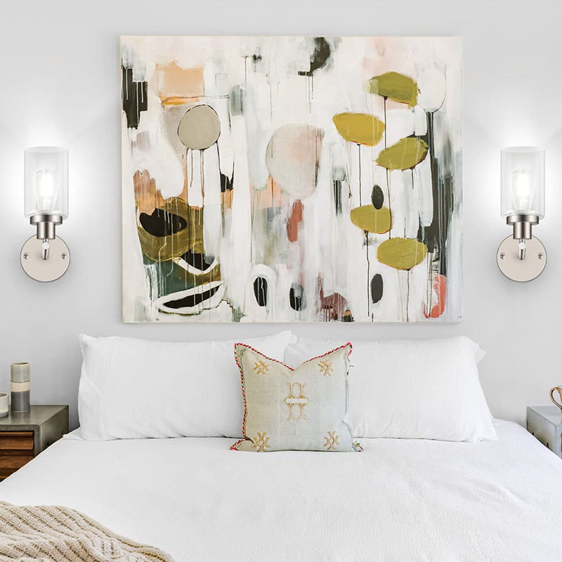 Metal and Glass Bathroom Vanity Lighting Multi - Light Bath Sconce in Chrome