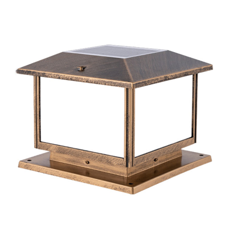 Contemporary Pillar Light Minimalist LED Solar Lighting Fixture for Garden