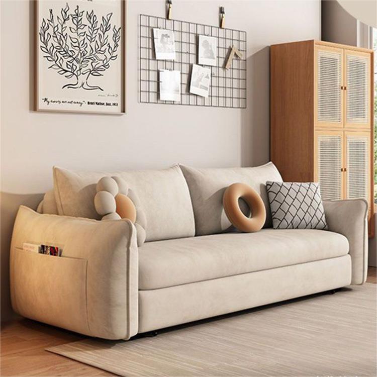 31" Wide Scandinavian Sofa Bed Pillow Included Folding Futon Sleeper Sofa