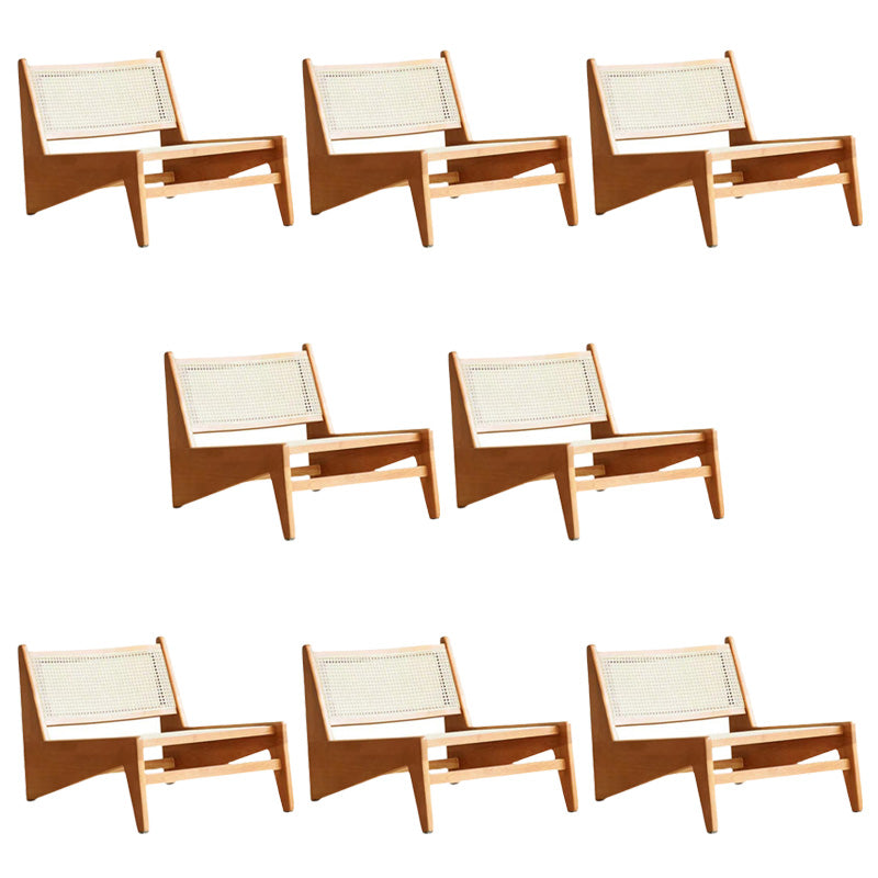 29" Wide Tropical Dining Side Chair Rattan Natural Outdoor Chair