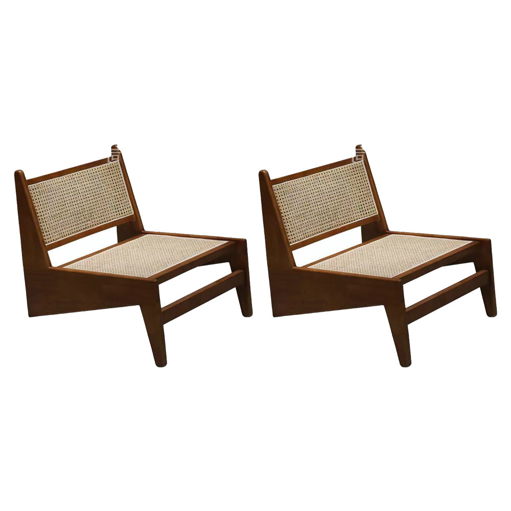 29" Wide Tropical Dining Side Chair Rattan Natural Outdoor Chair