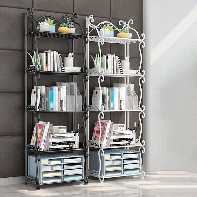 Standard Contemporary Bookcase Open Back Metal Bookshelf with Shelves