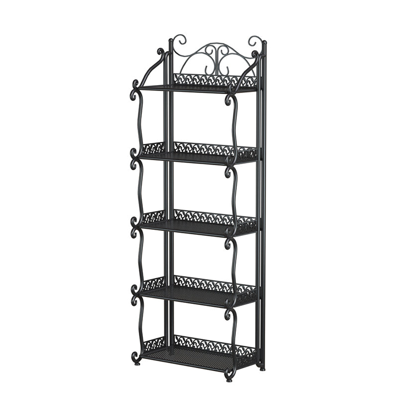 Standard Contemporary Bookcase Open Back Metal Bookshelf with Shelves