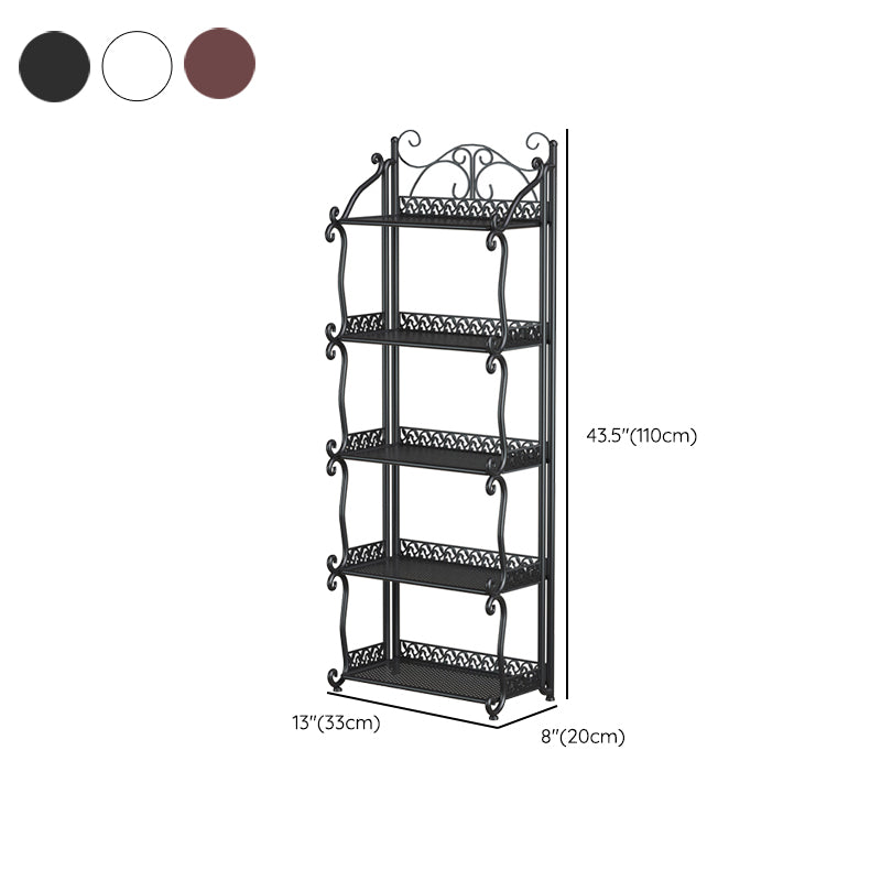 Standard Contemporary Bookcase Open Back Metal Bookshelf with Shelves