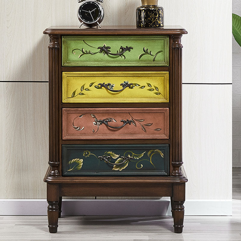 Traditional Style Vertical Lingerie Chest Wood Storage Bachelor Chest for Bedroom