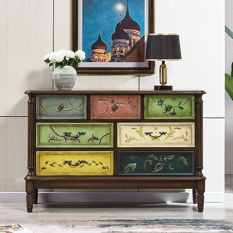 Traditional Style Vertical Lingerie Chest Wood Storage Bachelor Chest for Bedroom