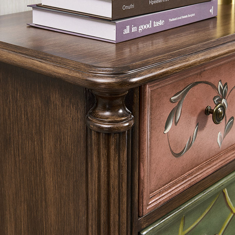 Traditional Style Vertical Lingerie Chest Wood Storage Bachelor Chest for Bedroom