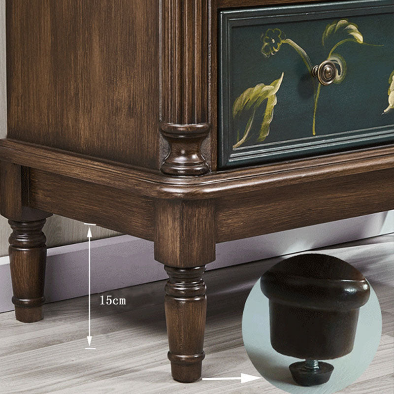 Traditional Style Vertical Lingerie Chest Wood Storage Bachelor Chest for Bedroom