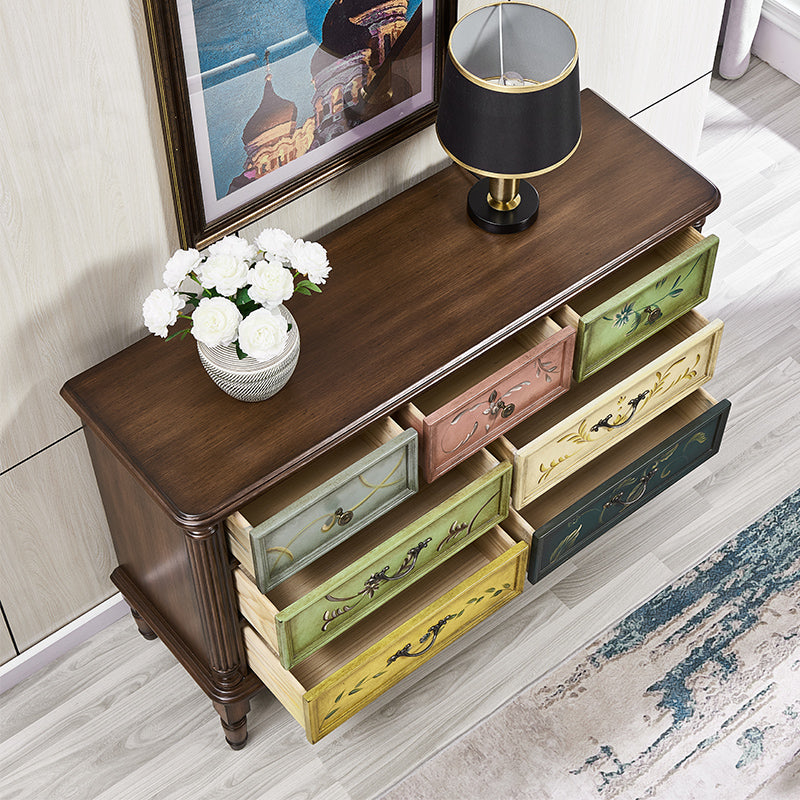 Traditional Style Vertical Lingerie Chest Wood Storage Bachelor Chest for Bedroom