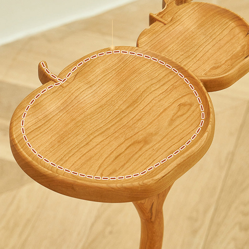 Solid Wood Corner Table Contemporary Side End Table Oval Pedestal