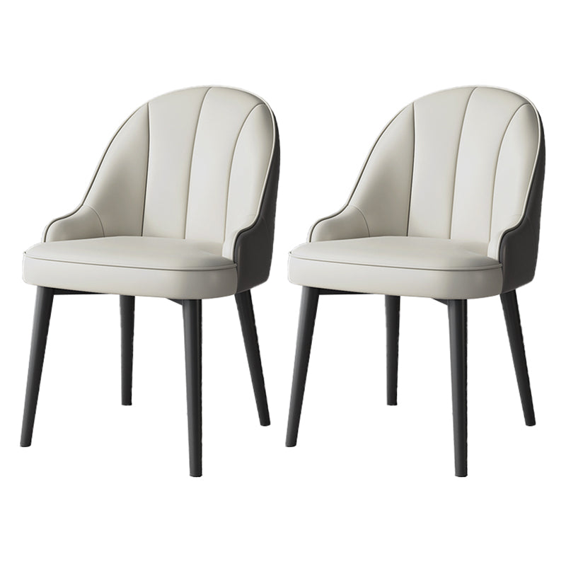 Modern Style Side Chair Leather Parsons Dining Chair for Dining Room