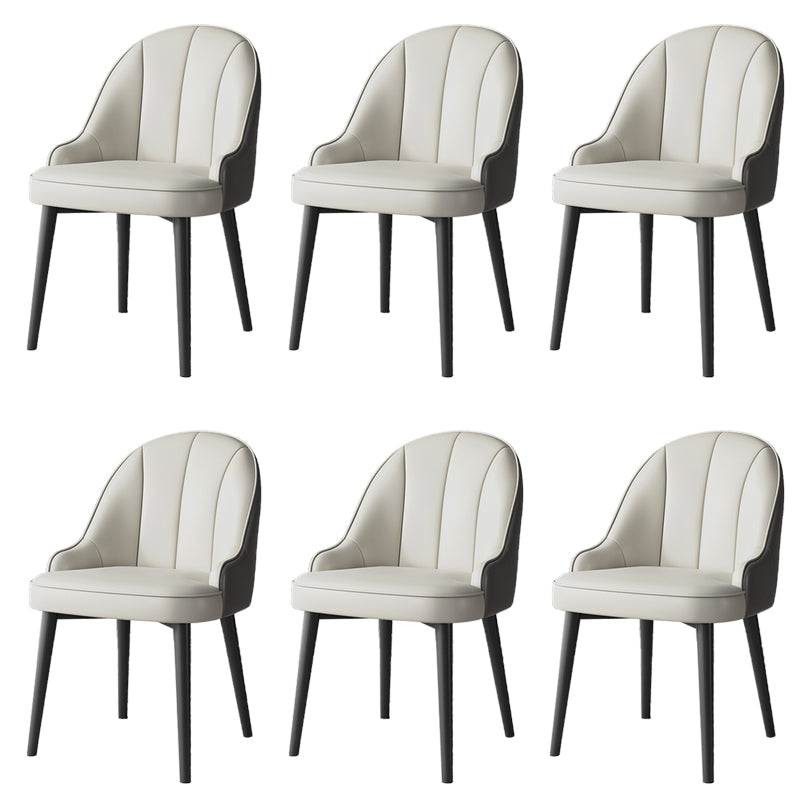 Modern Style Side Chair Leather Parsons Dining Chair for Dining Room