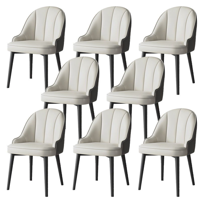 Modern Style Side Chair Leather Parsons Dining Chair for Dining Room