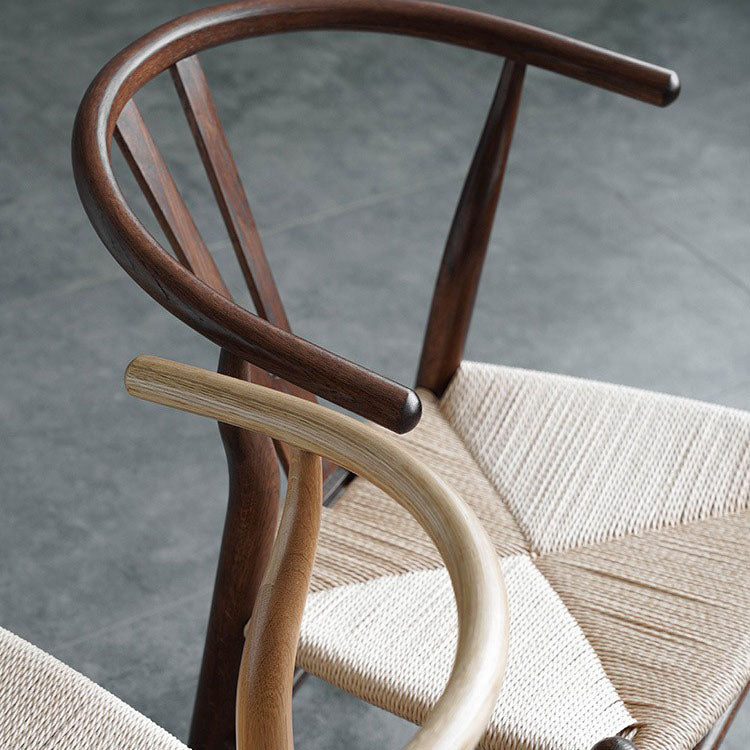 Modern Style Arm Chair Solid Wood Indoor Dining Chair for Dining Room