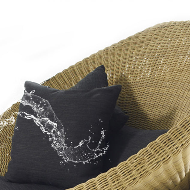 Tropical Rattan and Metal Frame Outdoor Sofa Water Resistant Patio Sofa