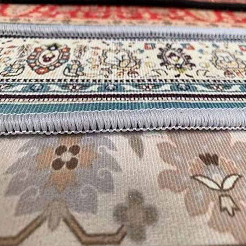 Polyster Tribal Printed Rug Boho-Chic Rectangle Rug Non-Slip Backing Living Room Carpet
