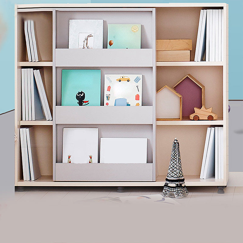 Modern Closed Back Freestanding Book Shelf with 1 Door in White