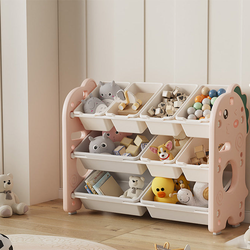 Contemporary Animals Plastic Toy Organizer Freestanding Closed Back Non-Skid