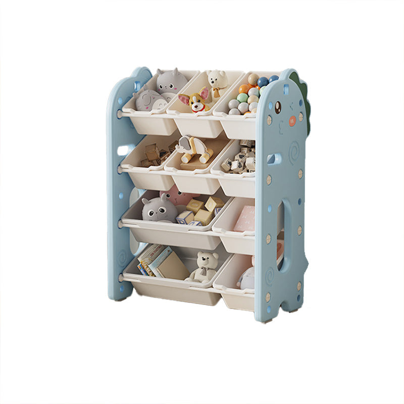 Contemporary Animals Plastic Toy Organizer Freestanding Closed Back Non-Skid