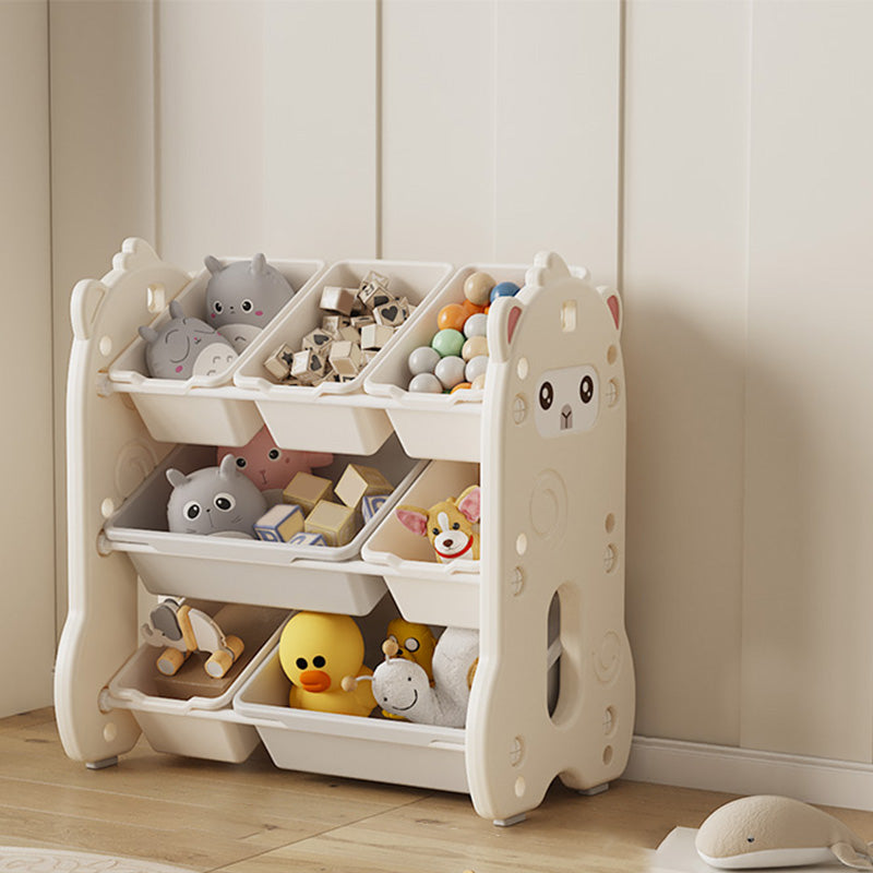 Contemporary Animals Plastic Toy Organizer Freestanding Closed Back Non-Skid