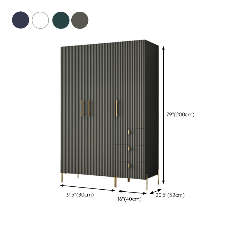 Manufactured Wood Kid's Wardrobe Contemporary Armoire Closet with Garment Rod