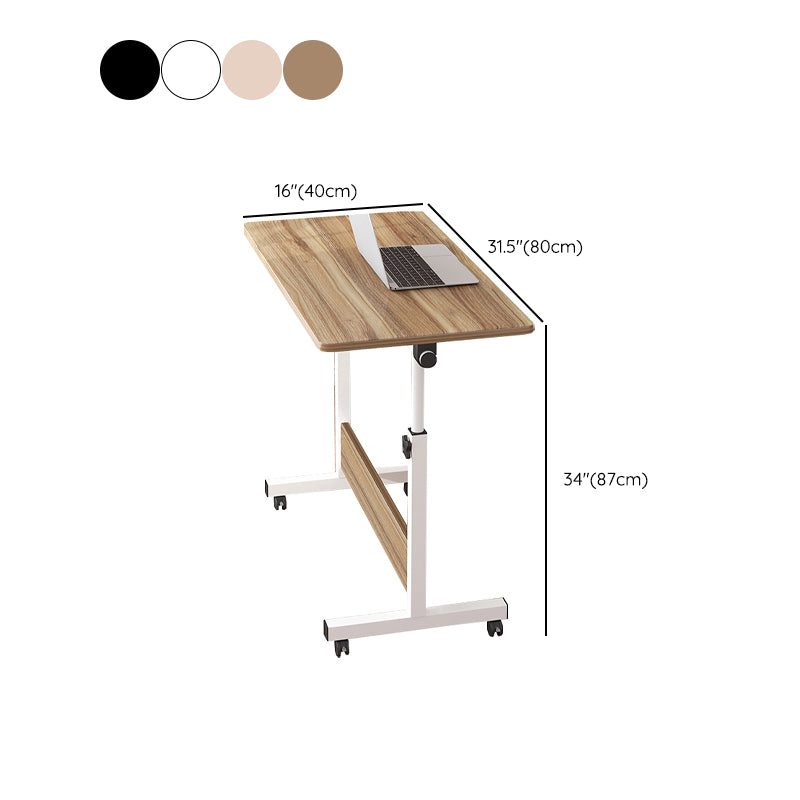 Art Desk with Casters Kids Desk Adjustable Lap Desk Wood and Metal Desk
