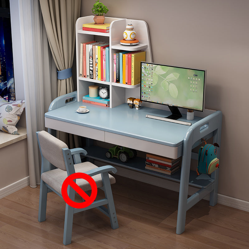 23.62" Width Kids Desks with with Bookshelf Solid Wood Child Desks Writing Desk