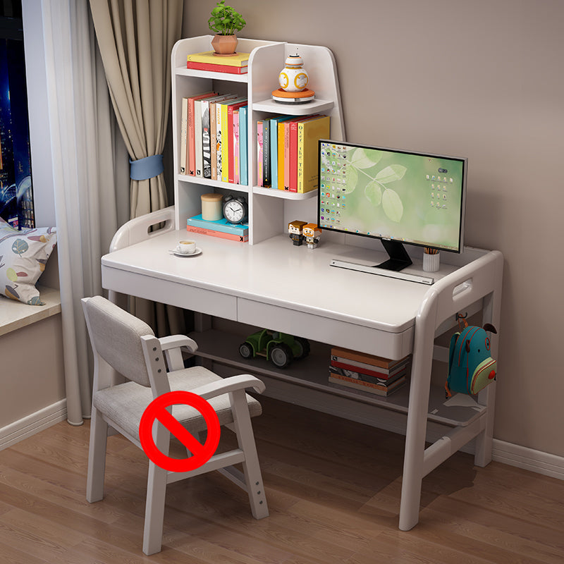 23.62" Width Kids Desks with with Bookshelf Solid Wood Child Desks Writing Desk