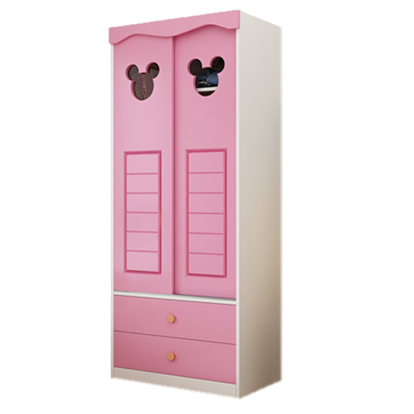 Contemporary Matte Kid's Wardrobe High Gloss Wooden Coat Locker