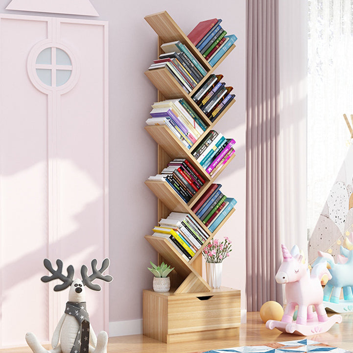 Contemporary Tree Book Shelf Manufactured Wood Standard Kids Bookshelf