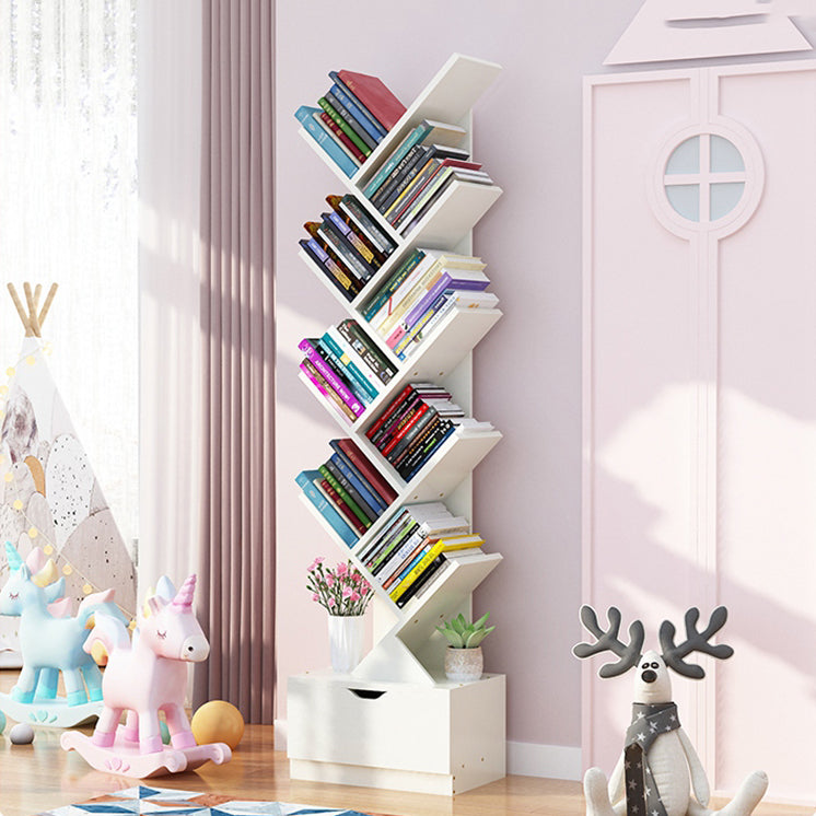 Contemporary Tree Book Shelf Manufactured Wood Standard Kids Bookshelf