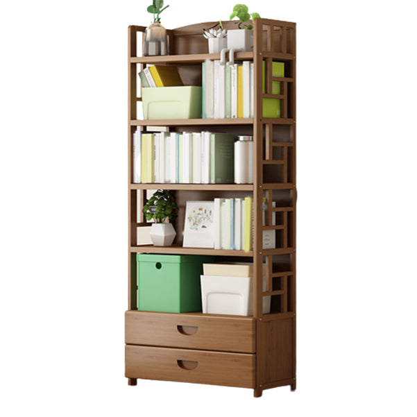 Contemporary Bamboo Book Shelf Freestanding Wood Standard Kids Bookshelf