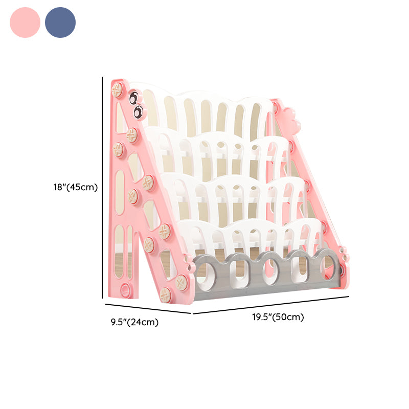 Modern Plastic Shelf Freestanding Book Display in Green/Blue/Pink/Yellow