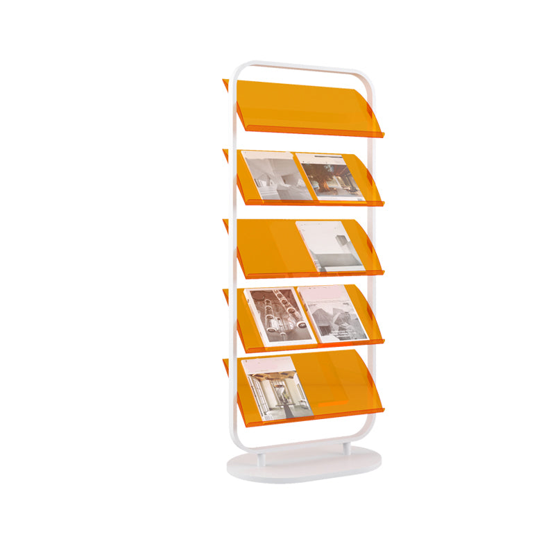 Scandinavian Plastic Book Shelf Freestanding Book Display in Blue/Green/Orange/Pink