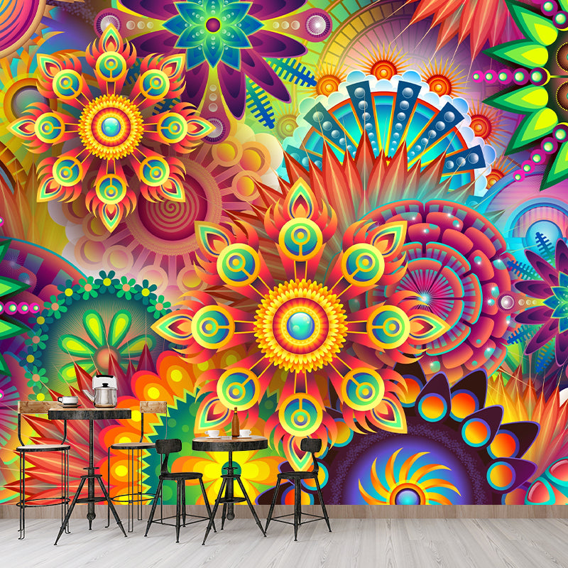 Illustration Pattern Mildew Contemporary Wall Mural for Living Room