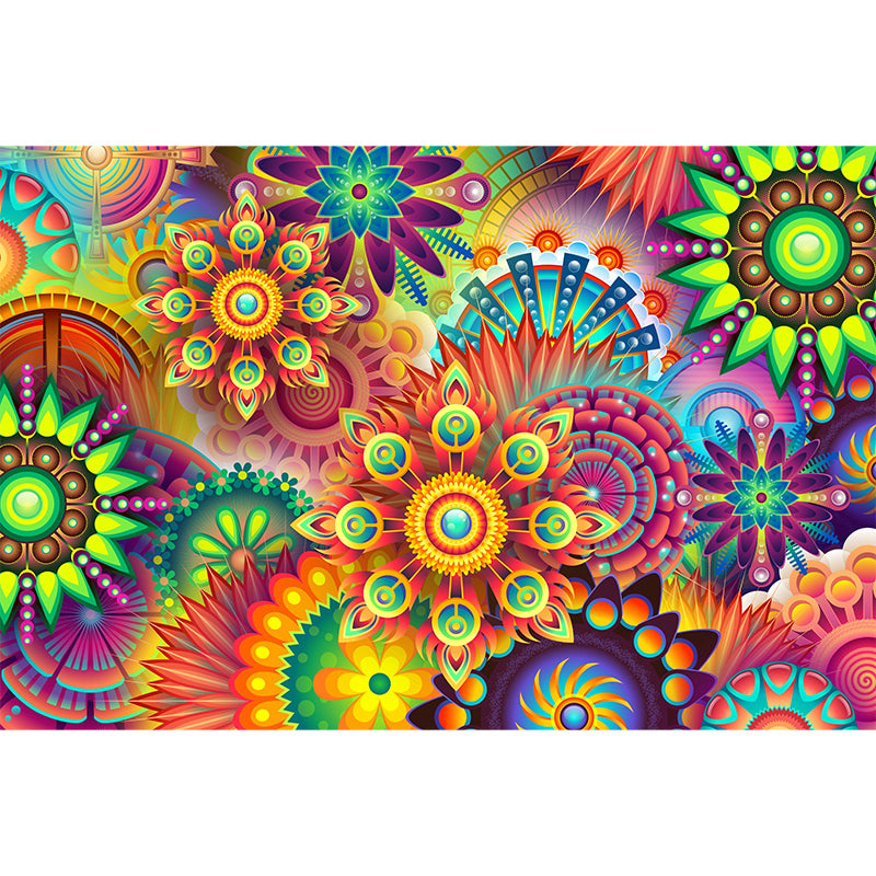Illustration Pattern Mildew Contemporary Wall Mural for Living Room